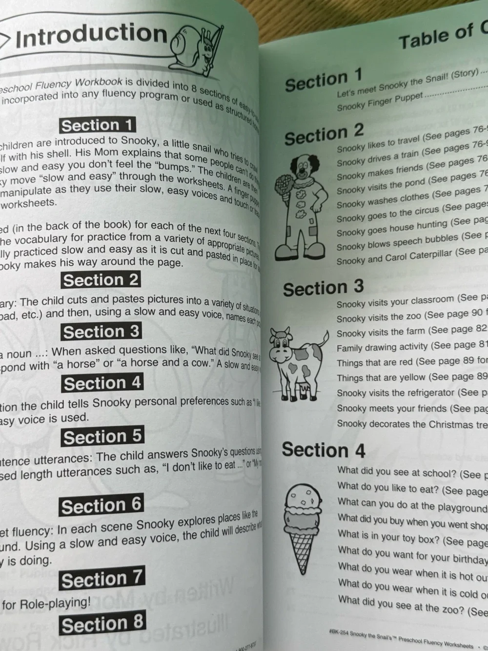 Snooky the Snail's Preschool Fluency Worksheets Super Duper Publications Speech